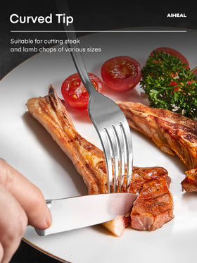 Aiheal knives in stainless steel construction demonstrate durability and corrosion resistance.
