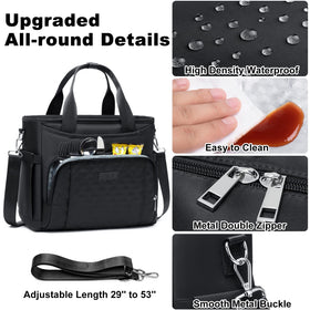 AIJIEKE lunch bag durable oxford exterior withstands daily use.