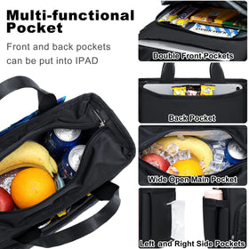 AIJIEKE lunch bag front and back pockets organize essentials.
