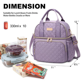 AIJIEKE lunch bag front pocket holds phone and wallet neatly.
