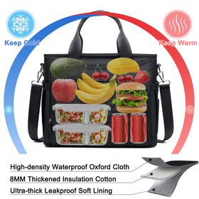 AIJIEKE lunch bag leak-proof liner prevents spills during travel.