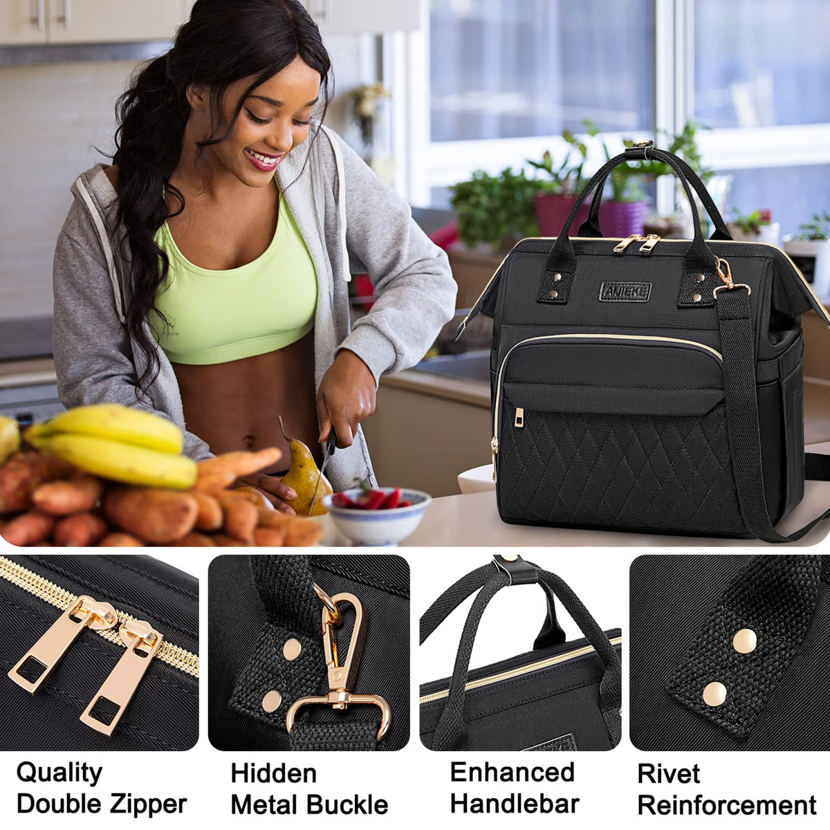 AIJIEKE PEVA leak-proof lining keeps contents clean