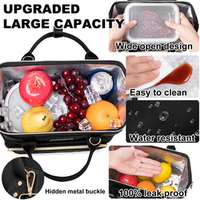 AIJIEKE lunch bag side pockets for cups and tissues