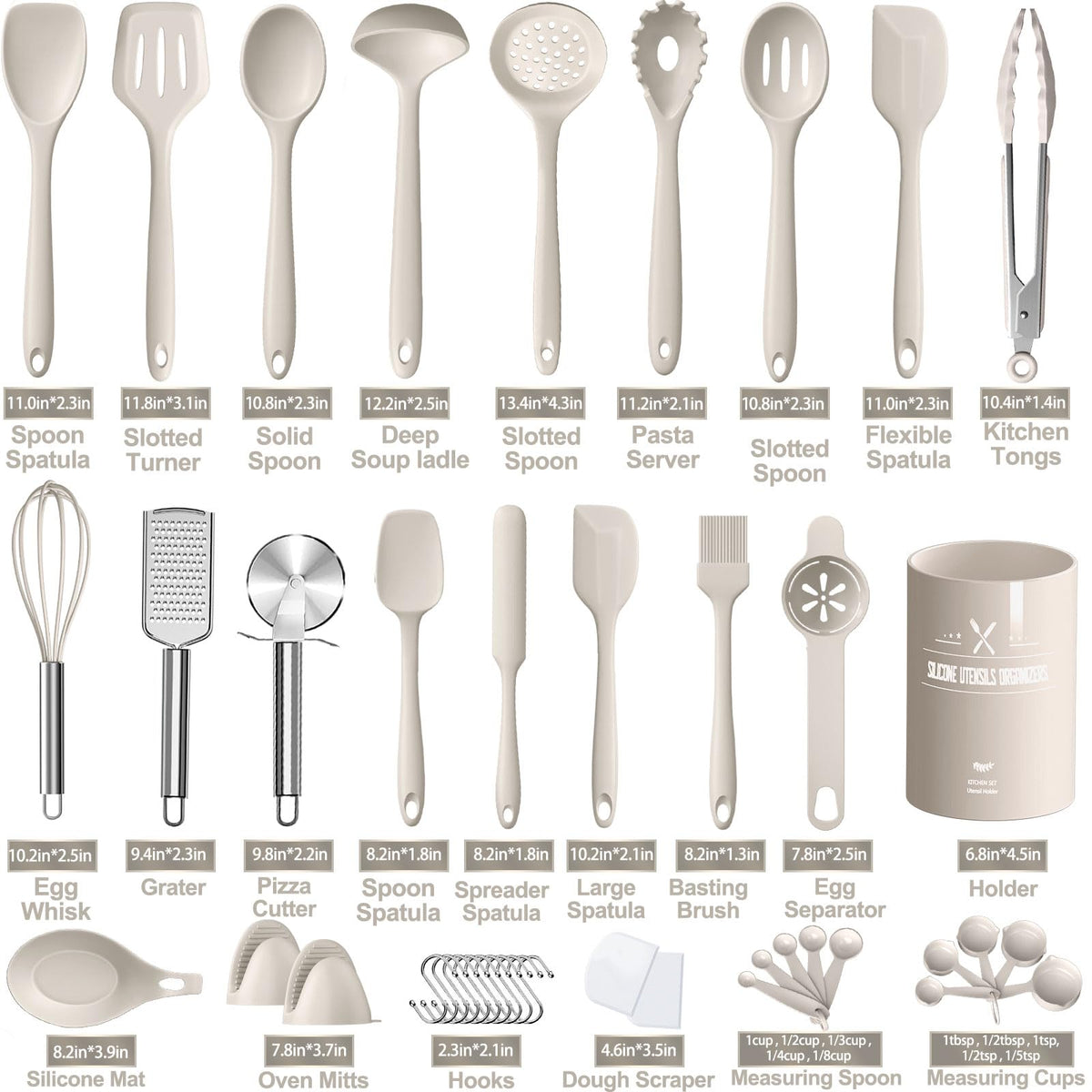 AIKKIL silicone-slotted-turner ready for nonstick pans, protecting coatings