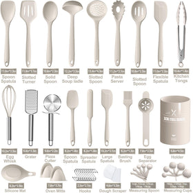 AIKKIL silicone-slotted-turner ready for nonstick pans, protecting coatings