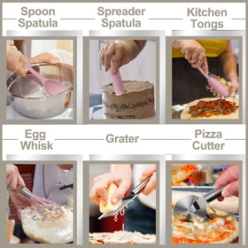 AIKKIL silicone spatula pink safe for high-heat cooking