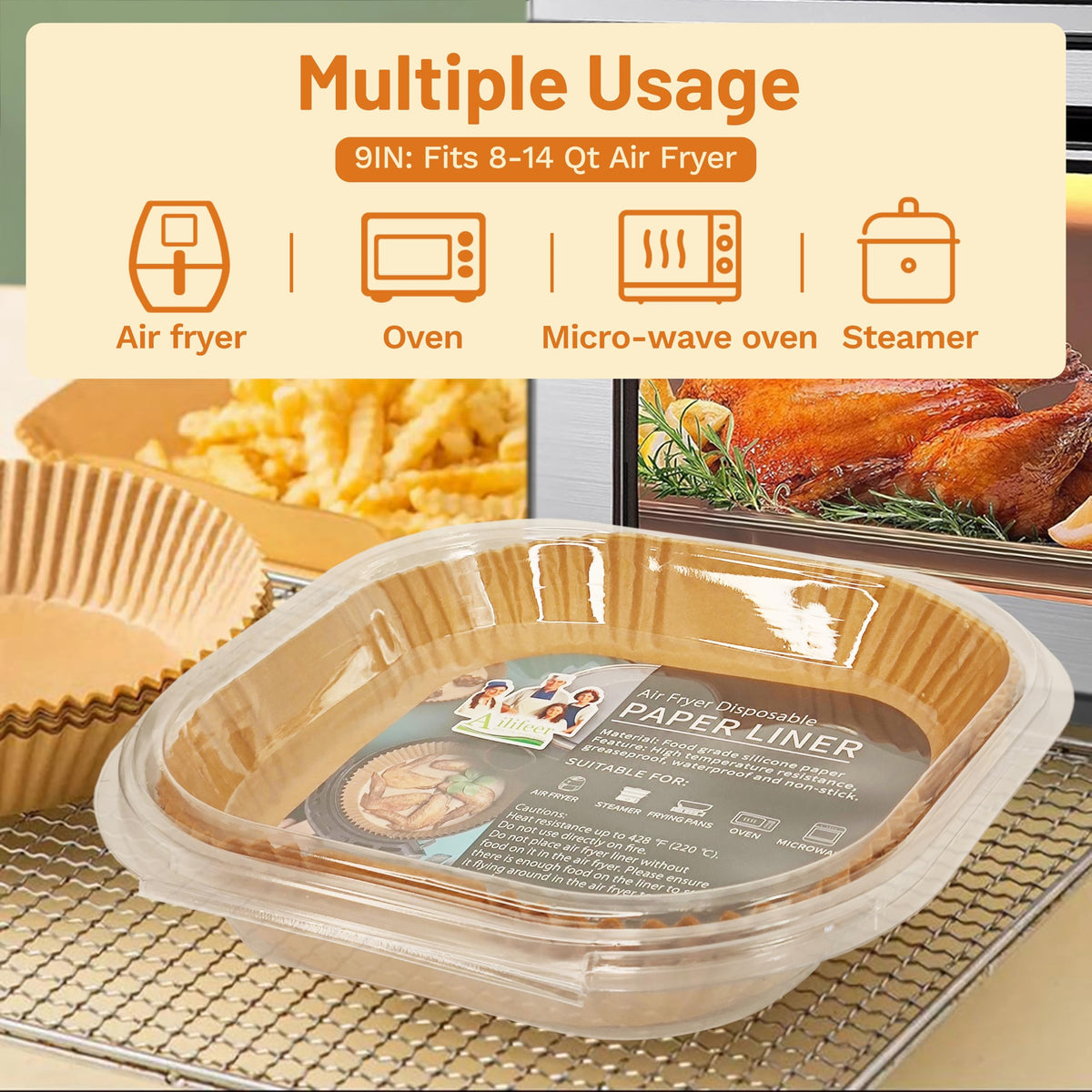 Ailifeer extra thick heat-resistant parchment supports high-temperature cooking.
