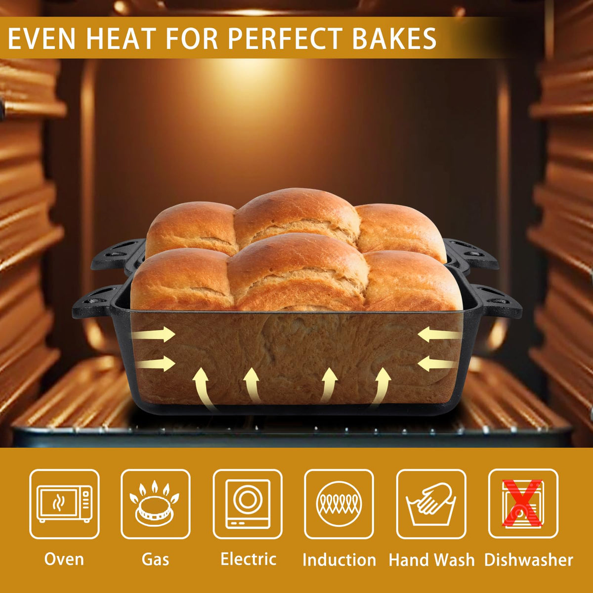 AILITOR loaf pans stacked with lids for compact storage