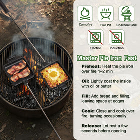 AILITOR Easy-care surface allows quick cleanup after outdoor cooking