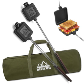 AILITOR Mountain Pie Maker 2-pack assembly for compact family camping meals