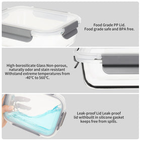 AILTEC oven-safe glass containers work with microwaves, freezers, and dishwashers