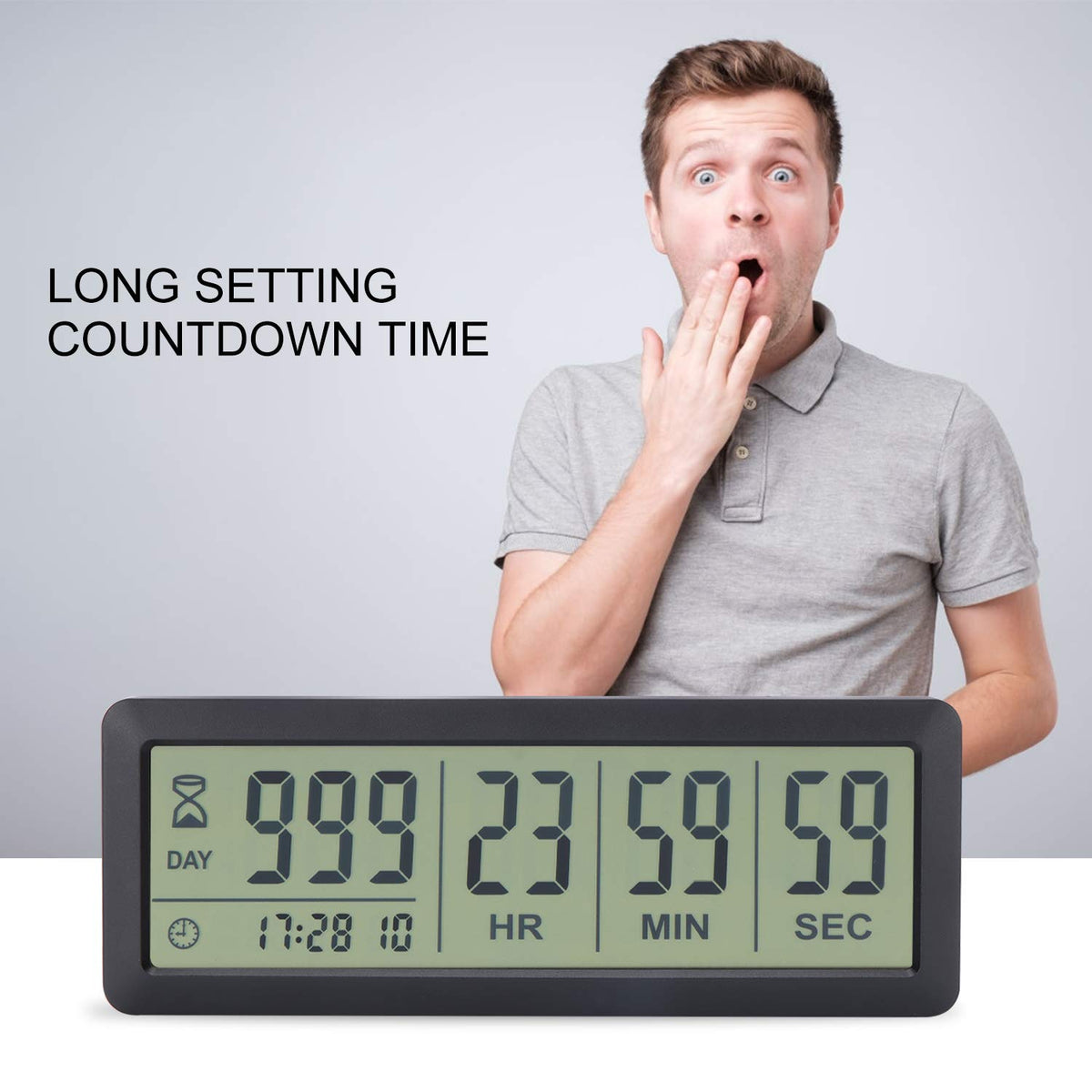 AIMILAR digital clock displaying 12/24 hour switch for flexible time readouts.