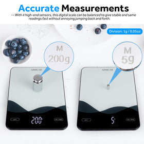 Aimilar scale with bright LED display for quick, readable measurements