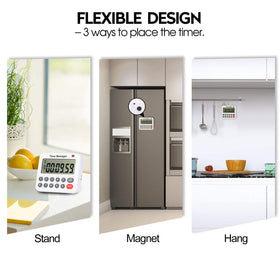 AIMILAR compact white timer fits neatly on small countertops