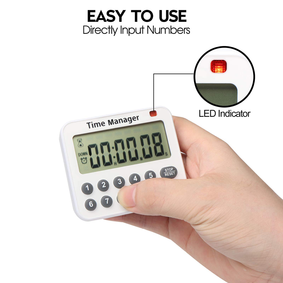 AIMILAR loud alarm with flashing light for clear timing alerts