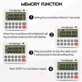 AIMILAR timer with magnetic back, stand, and hook mounting options