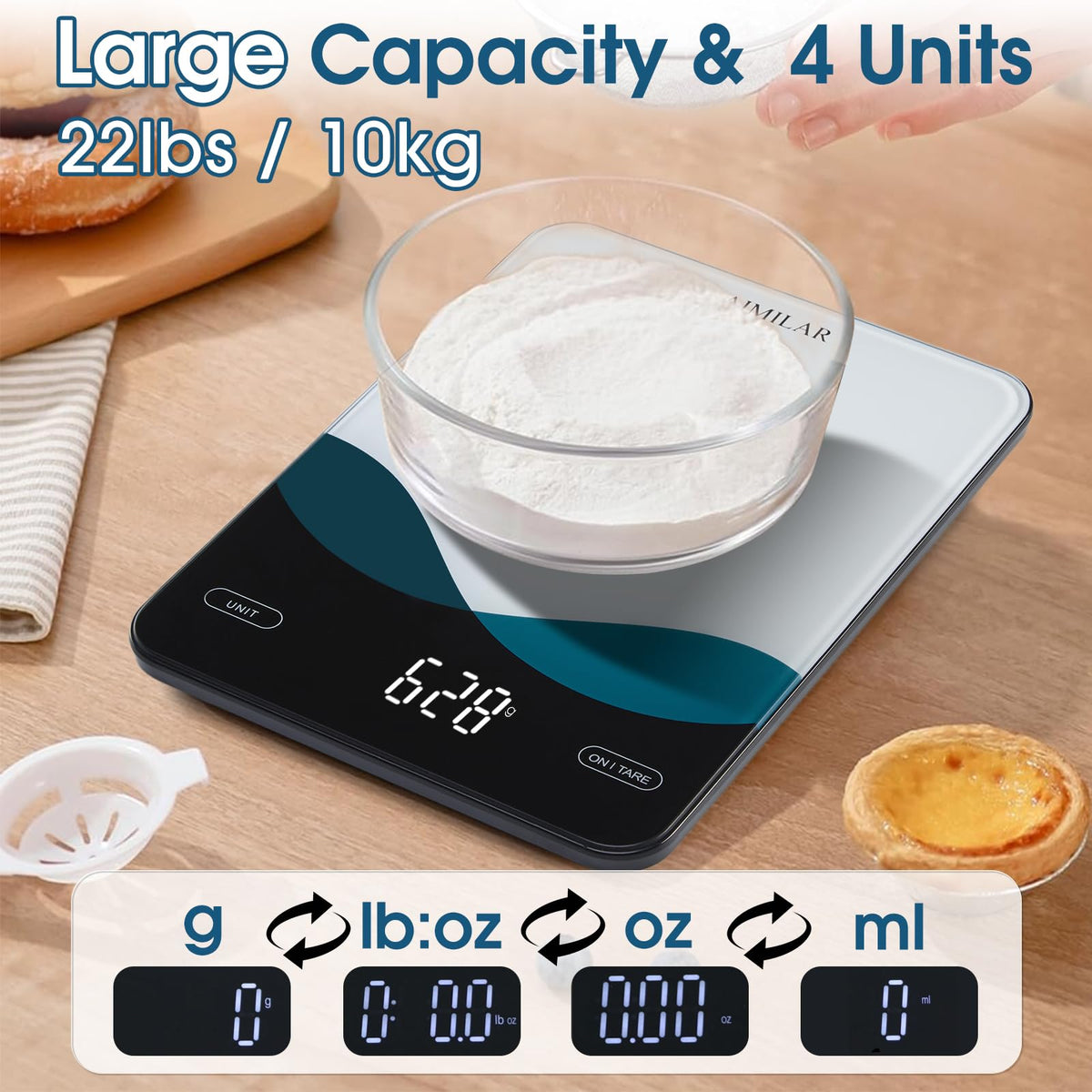 AIMILAR USB-C rechargeable scale powering without disposable batteries
