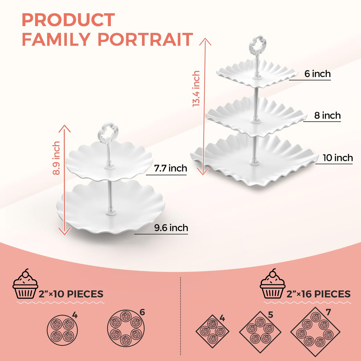 AIMSEAL 2-tier round stand adds elegant height for desserts