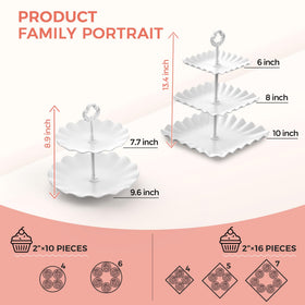 AIMSEAL 2-tier round stand adds elegant height for desserts