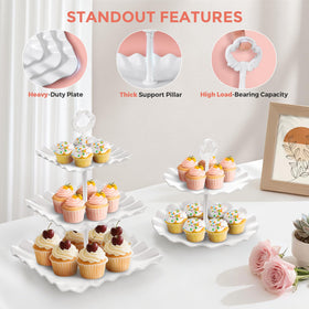 AIMSEAL 3-tier square stands create a dramatic centerpiece for cupcakes