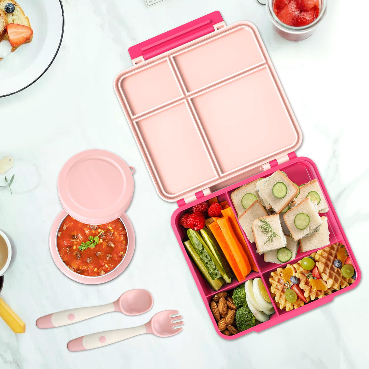 Aimsnk spoon and fork set for kid-friendly meals