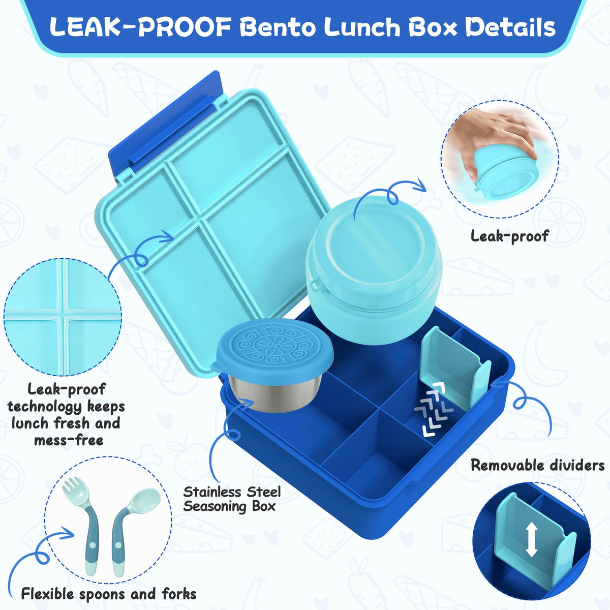 Aimsnk food-grade leakproof design prevents odors and leaks