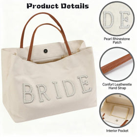 AINMEGE Bride Tote Bag for daily use from beach to market
