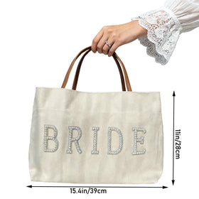 AINMEGE Bride Tote Bag shows off its large size for daily essentials