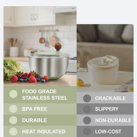 Ainmvnos salad spinner with drain hole for easy water release