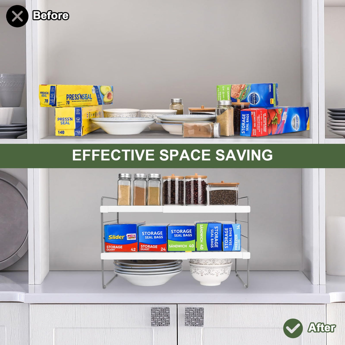 Aionvidas sturdy metal frame with non-slip feet keeps the organizer stable