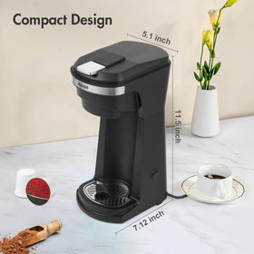 Aiosa KCup and ground coffee compatibility, versatile beverage options