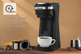 Aiosa reusable filter in use, reduces waste and saves money