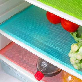 Aiosscd fridge mats blue pad protect shelves while keeping items organized
