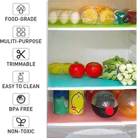Aiosscd fridge mats green pad shield produce from bruising on shelves
