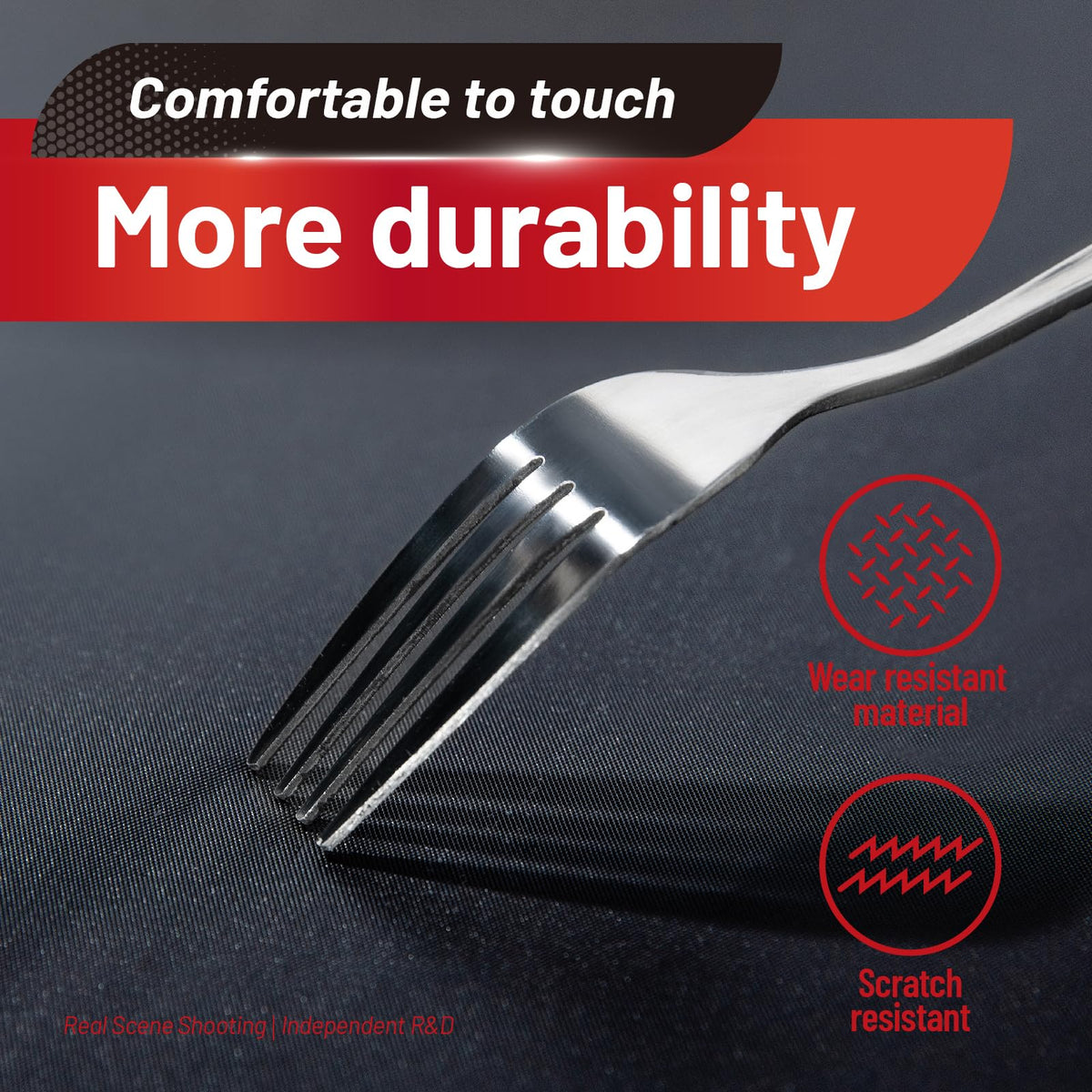 Airbin black PEVA material close-up highlights durable, waterproof protection.