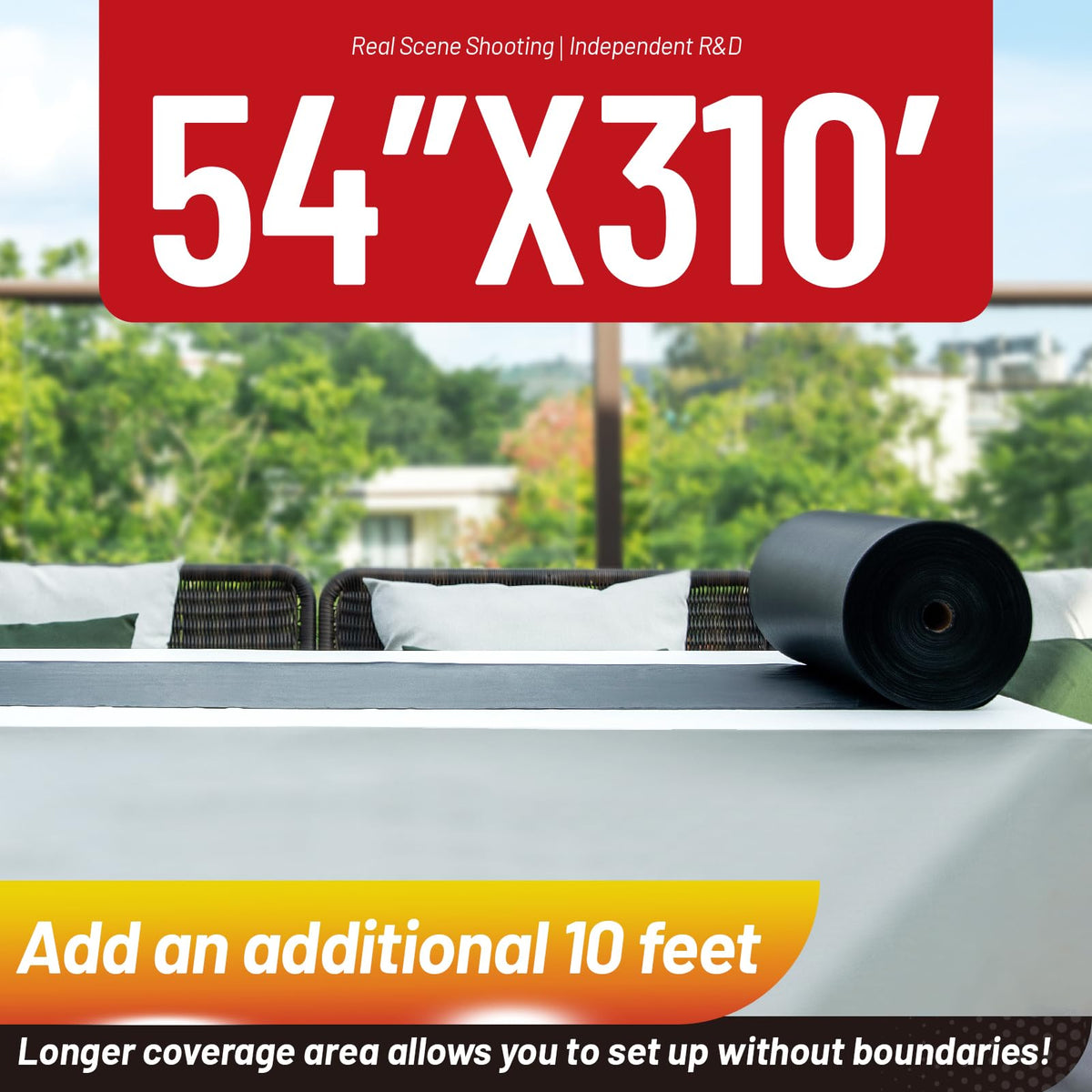 Airbin tablecloth roll with cutter included enables quick, precise table prep.