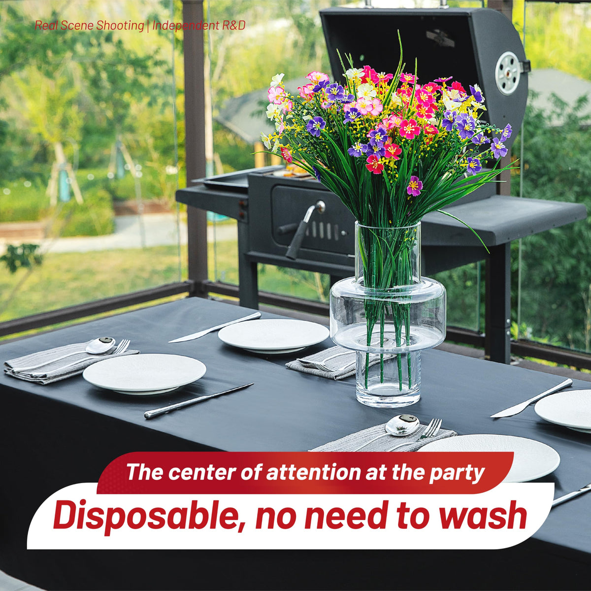 Airbin tablecloth roll satin gloss finish adds elegant flair to events.