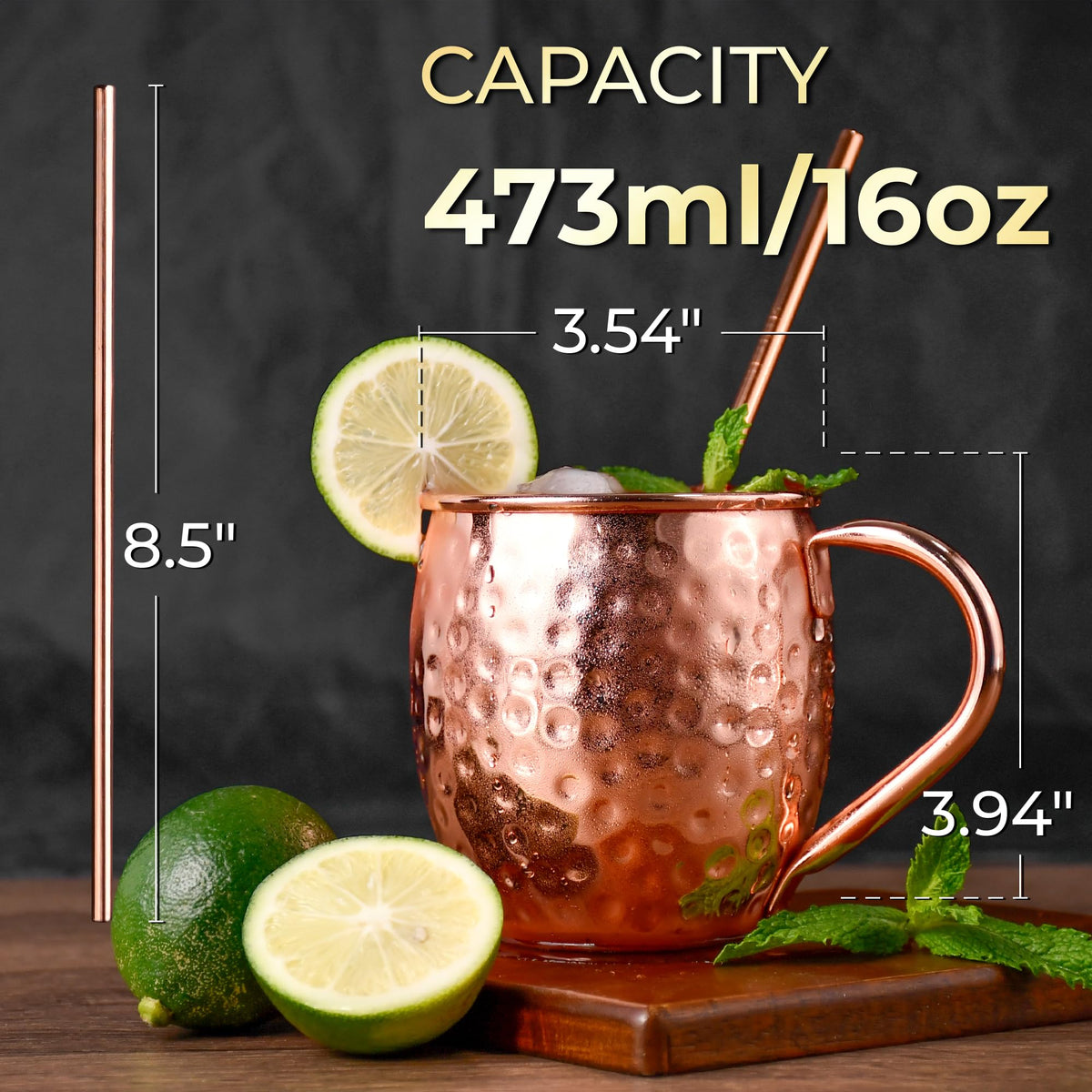 Airbin traditional handcrafted design highlights unique denting and warm copper finish.