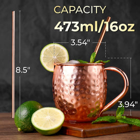 Airbin traditional handcrafted design highlights unique denting and warm copper finish.