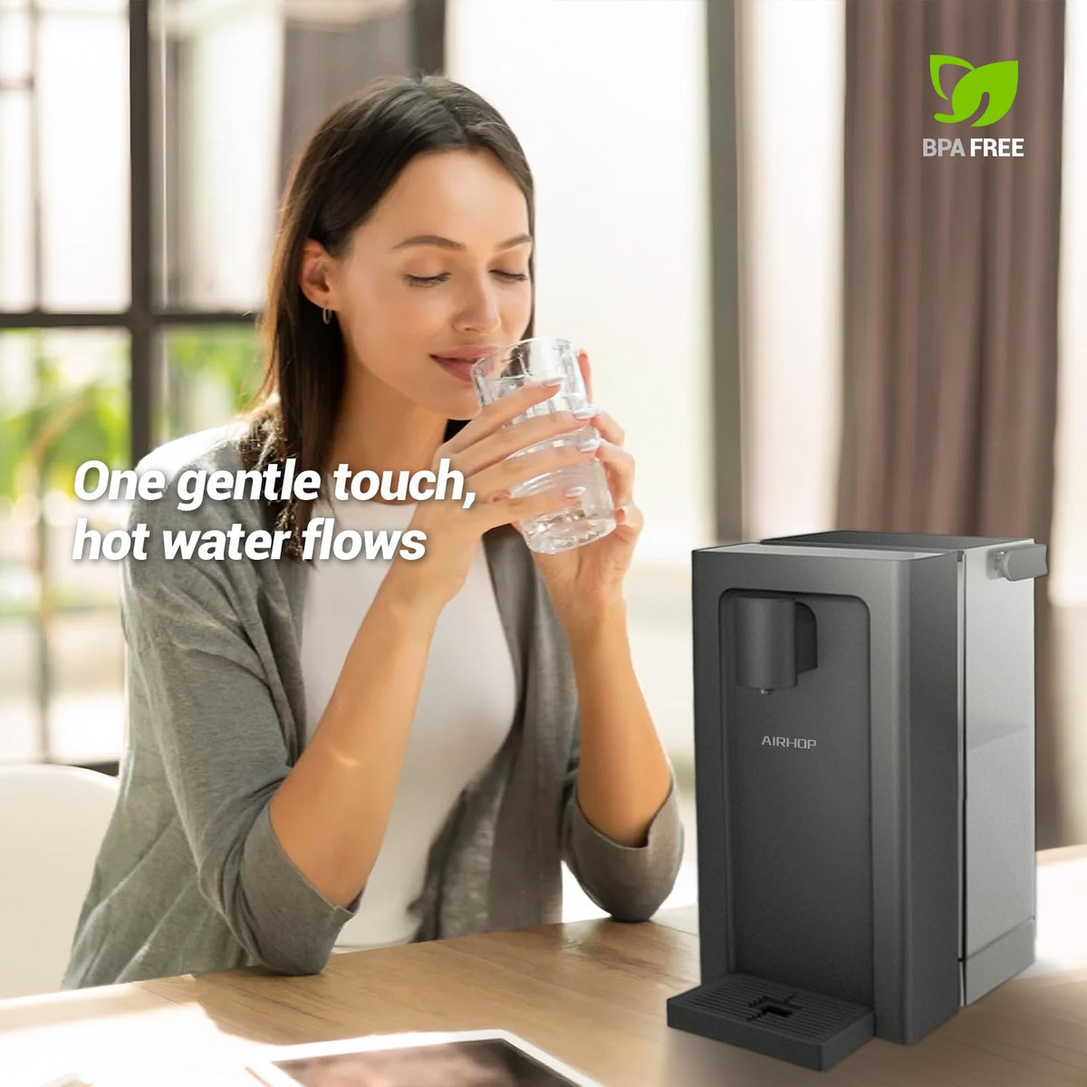 AirHOP removable tank makes refilling and cleaning a breeze.