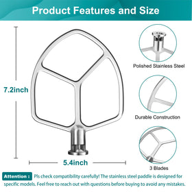 airkitrep flat beater dishwasher-safe design for easy cleaning after use