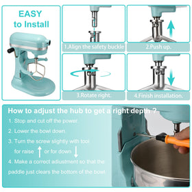 airkitrep flat beater in action kneading dough and batters