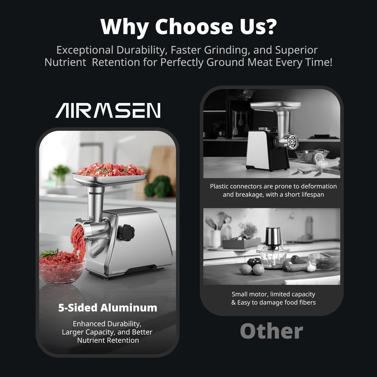 AIRMSEN easy-clean design with detachable parts for quick cleanup.