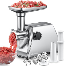 AIRMSEN electric meat grinder main unit with stainless steel construction offers fast, consistent grinding at home.