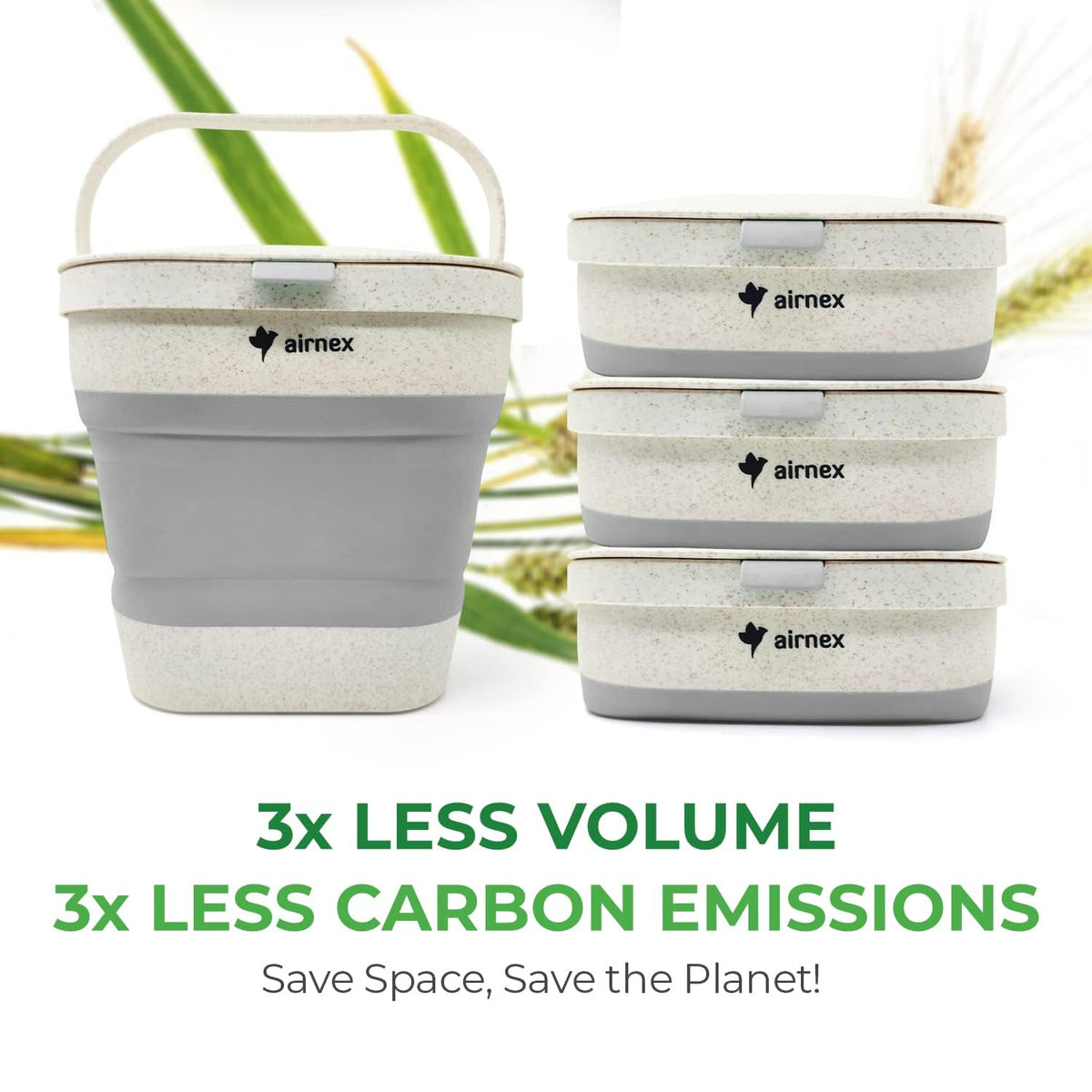 AirNEX collapsible design stores flat when not in use.