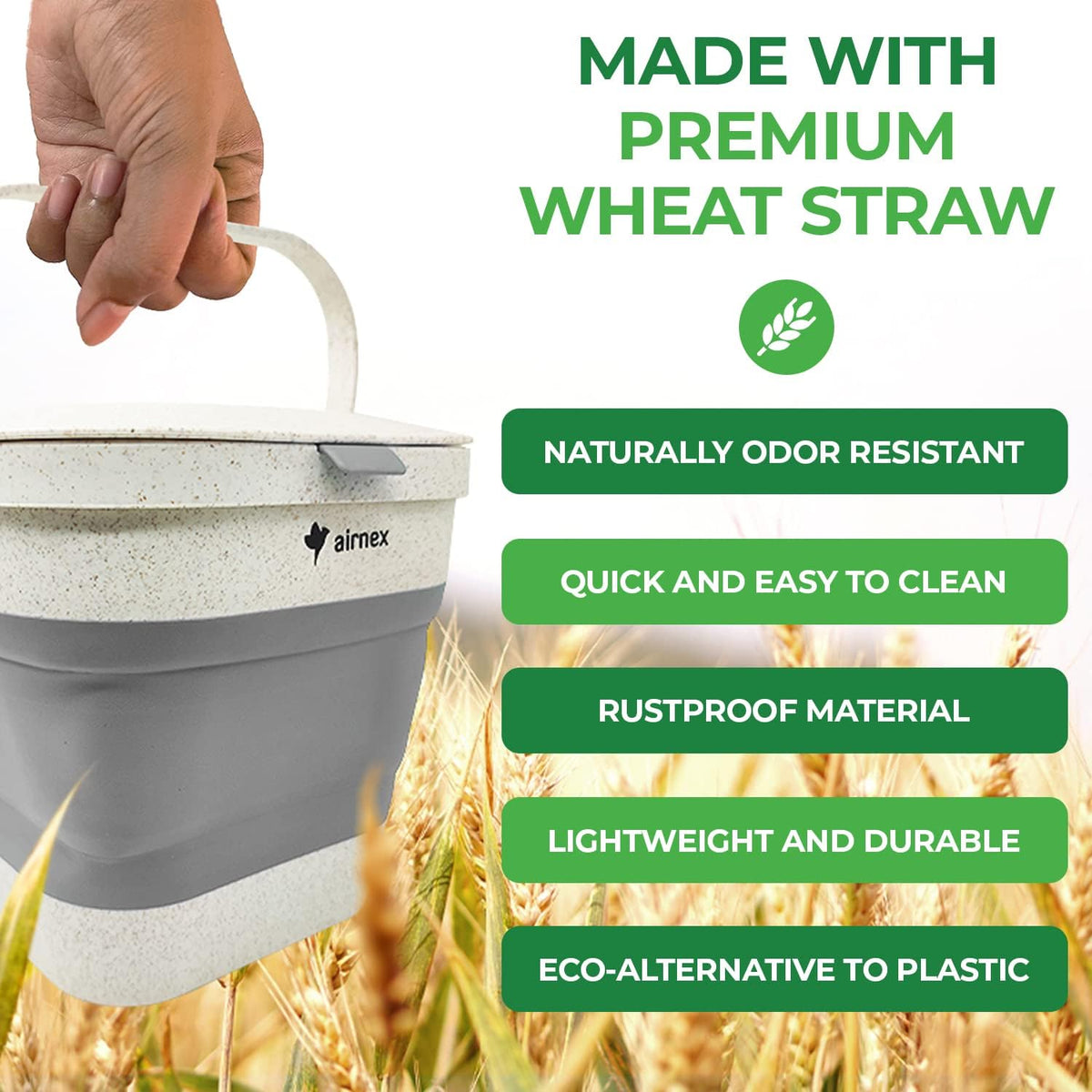 AirNEX 20-count compost bags simplify transferring waste to the trash.