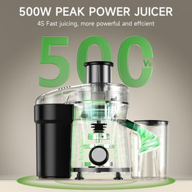 Airon juicer 3-speed controls for soft to hard produce.
