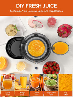 Airon high juice yield emphasizes efficient extraction and vitamin-rich juice.