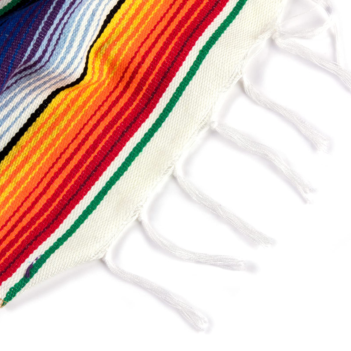 Airooglee durable cotton runner withstands spills for lively fiestas.