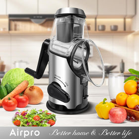 Airpro stainless steel body shows durable, rust-free construction.